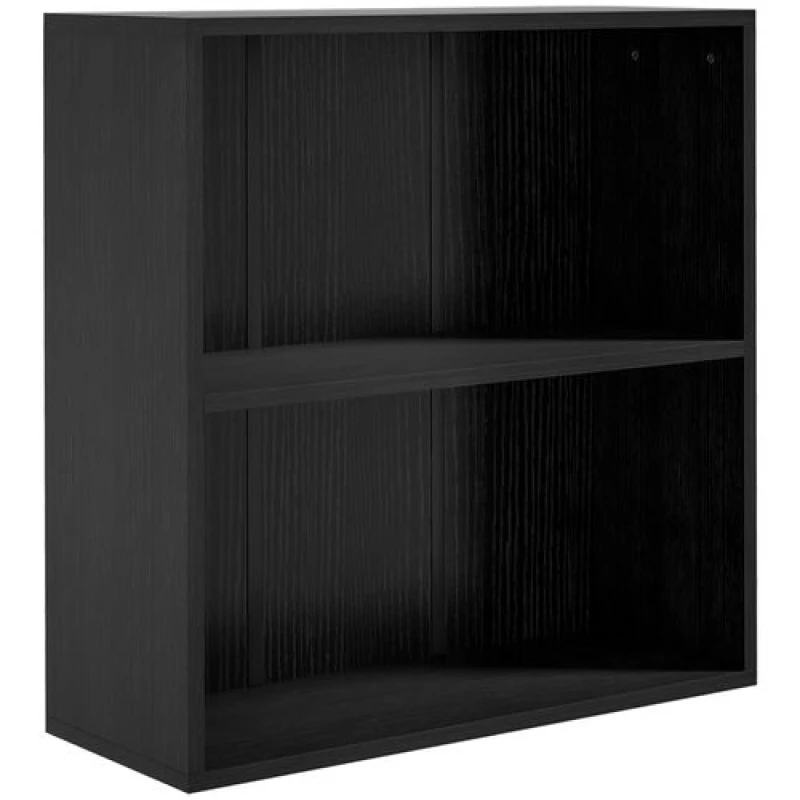 Image of HOMCOM Bookshelf Display Storage Shelf with 2 Compartments for Study Black 836-565V80BK