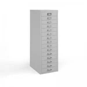 Image of Bisley multi drawers with 15 drawers - white