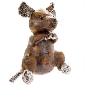 Image of Faux Leather Mouse Doorstop By Lesser & Pavey