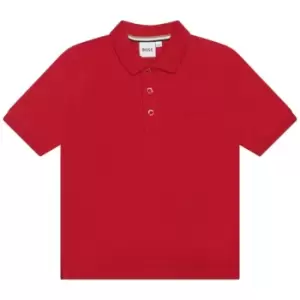 Image of Boss Tonal Polo Shirt Juniors - Red