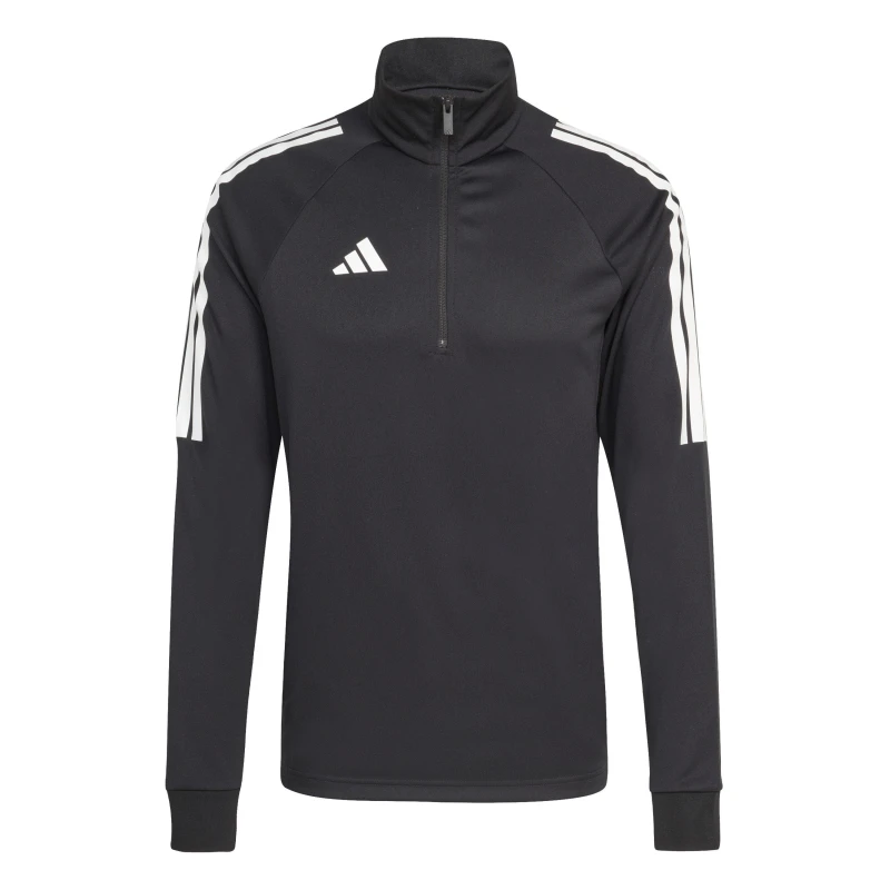 Image of adidas Sereno Long Sleeve Zip Top Mens Black/White male XS