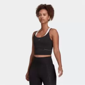 Image of adidas HIIT 45 Seconds Crop Tank Top Womens - Black