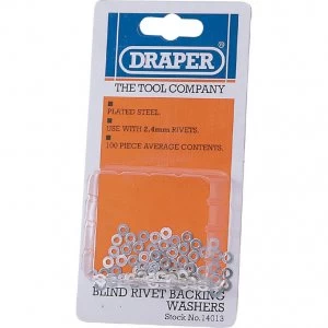 Image of Draper Pop Rivet Washers 2.4mm Pack of 100