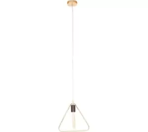 Image of INTERIORS by Premier Lavis Triangle Pendant Ceiling Light - Gold