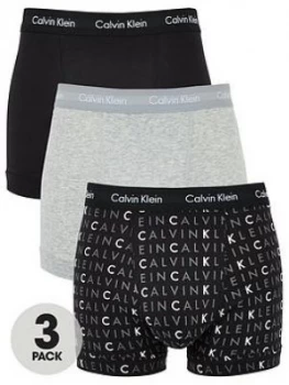 Image of Calvin Klein 3 Pack Trunks - Plain/Print