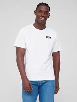 Image of Levis Small Logo Relaxed Fit T-Shirt - White, Size S, Men