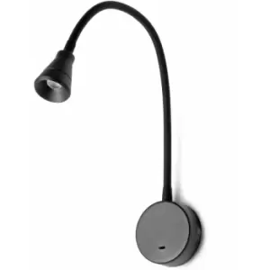 Image of Faro Bel - LED Indoor Wall Light Reading Lamp Black