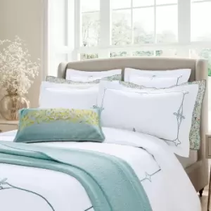 Image of V&A Voysey Trail Double Duvet Cover, Aqua