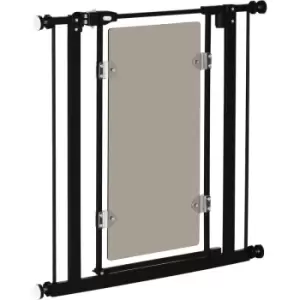 Image of PawHut Pressure Fit Pet Safety Gate Stair Gate w/ Double-Locking, 74-80 cm