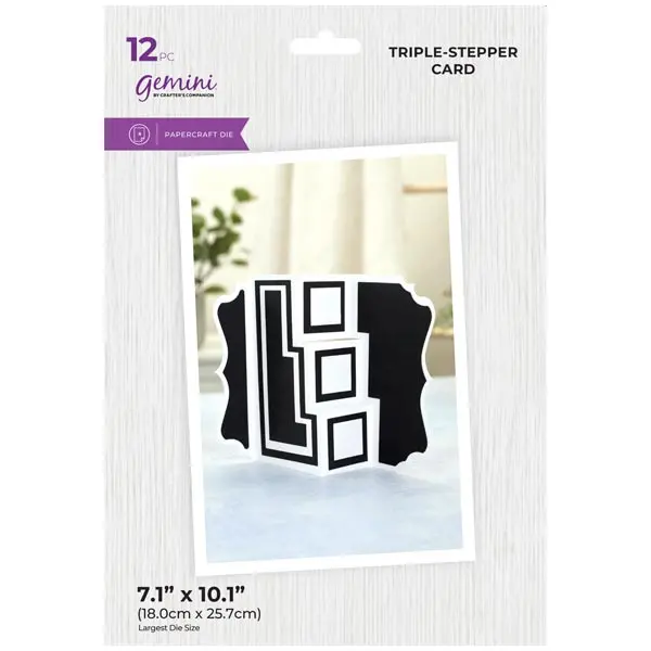 Image of Gemini Dimensionals Shaped Card Die Set Triple Stepper Card Set of 12