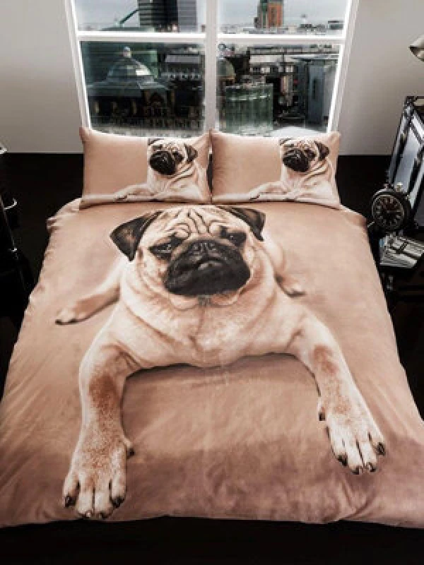 Image of Smart Living Smart Living 3D Effect Animal Polycotton Printed Duvet Cover Set in Medium Beige Size: King Medium Beige King Unisex 5051346099871
