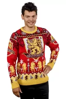 Image of Gryffindor House Crest Christmas Jumper - M