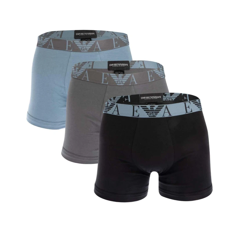 Image of Emporio Armani 3 Pack Boxer Briefs Olive/Marine/Black XL