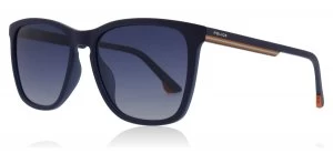 Image of Police SPL573 Sunglasses Matte Blue U58P Polariserade 55mm