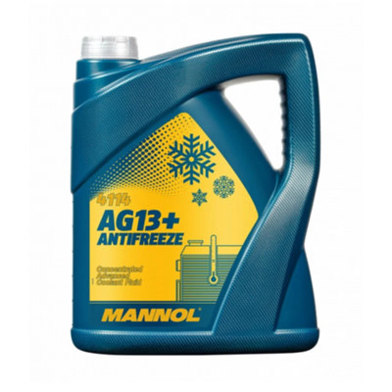 Image of Mannol Antifreeze Ag13+ Concentrated Advanced Coolant Fluid Yellow 5 Litre