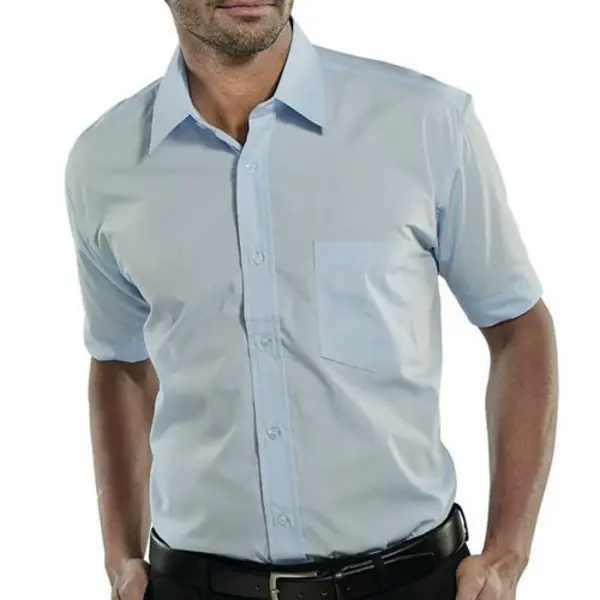 Image of Beeswift Beeswift Classic Short Sleeve Shirt Sky Blue 18 CSSSB18