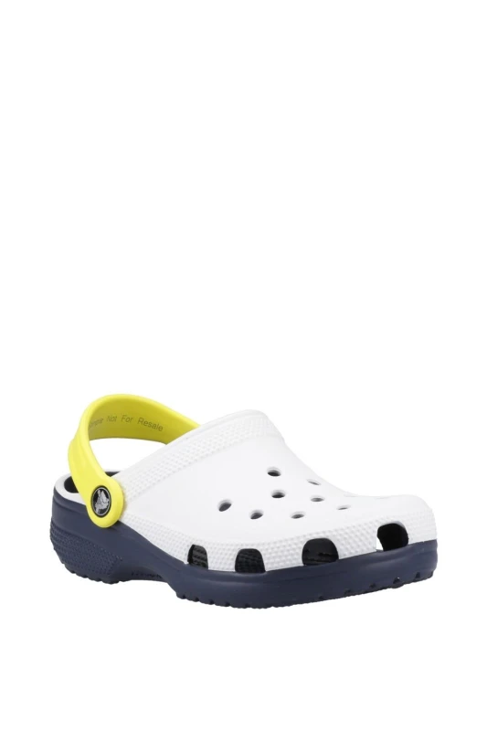 Image of Crocs Classic Retro Sport Clog in White Size: Infant 11 White Unisex Infant 11