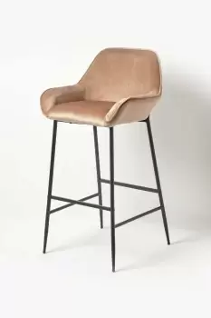 Image of Eton Velvet Bar Stool