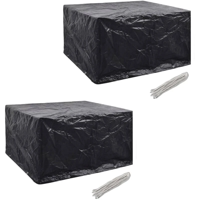 Image of VIDAXL Vidaxl - Garden Furniture Covers 2pcs 6 Person Poly Rattan 172x113cm 8719883809465
