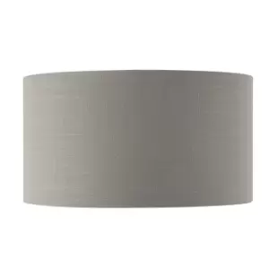 Image of Lamp Shade - Charcoal Fabric & Bright Nickel Plate - 40W E27 or B22 GLS - e10224