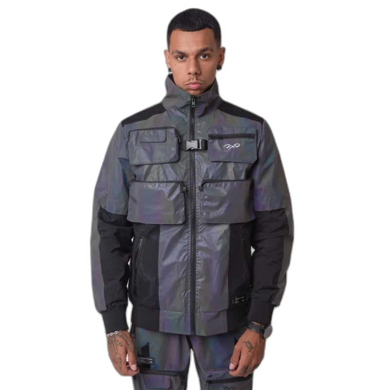 Image of Project X Paris Multi-pocket reflective jacket Project X Paris Noir Male S