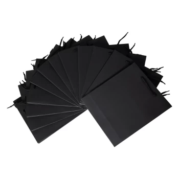 Image of Office Outlet Medium Gift Bag (35 x 12 x 8.5cm) (Pack of 12) - Black