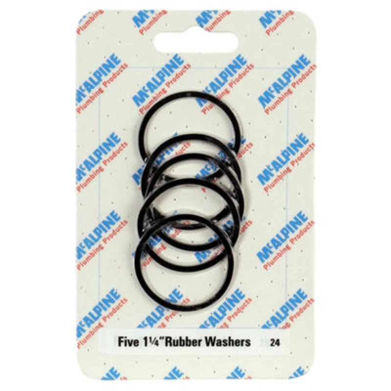 Image of McAlpine CARD-24 Five 1.25" Rubber Washers - RW1 x 5 Black