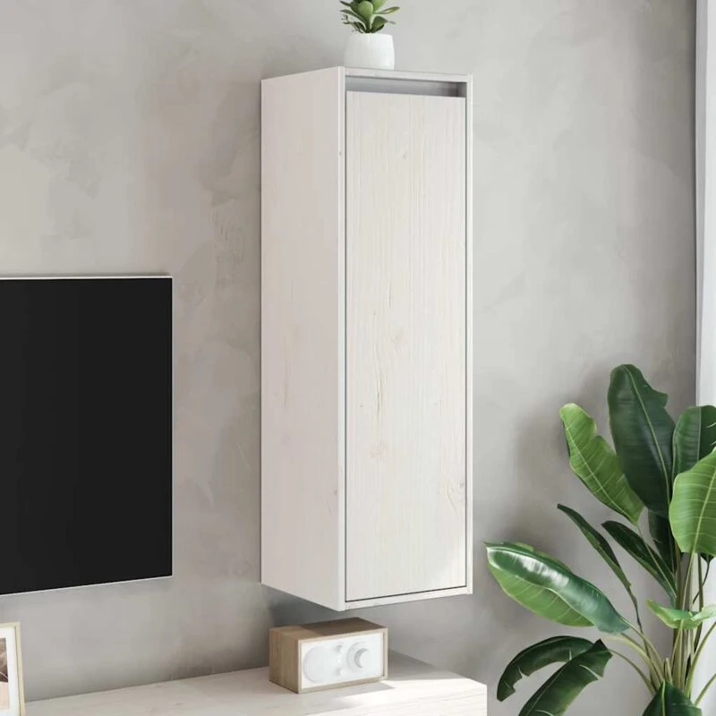 Image of VIDAXL Vidaxl - Wall Cabinets 2 pcs White 30x30x100cm Solid Pinewood 8720286841006
