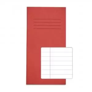 Image of RHINO 8 x 4 Exercise Book 32 Pages 16 Leaf Red 12mm Lined VNB005-96-0