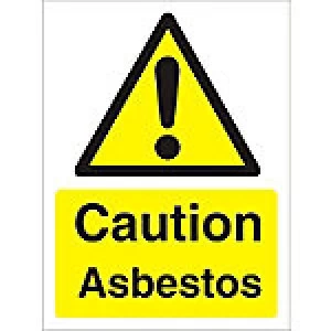 Image of Warning Sign Asbestos Plastic 40 x 30 cm