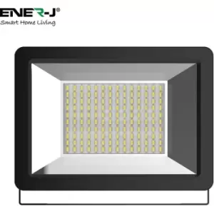 Image of 100W 6000K enerj Slim LED Floodlight Suitable for use both indoors and outdoors and available in Black finish.