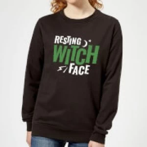 Image of Resting Witch Face Womens Sweatshirt - Black - 3XL - Black