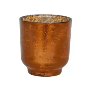 Image of Metallic Copper Glass Holder H19Cm W15.5Cm