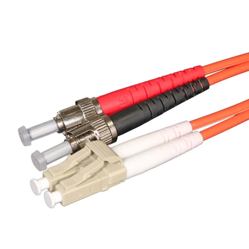 Image of Cablenet 2m OM1 62.5/125 LC-ST Duplex Orange LSOH Fibre Patch Lead