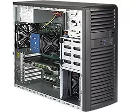 Image of Supermicro SYS-5039C-T PC/workstation barebone Midi-Tower Black...