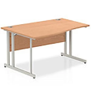 Image of Impulse Cantilever 1400 Left Hand Wave Desk Oak