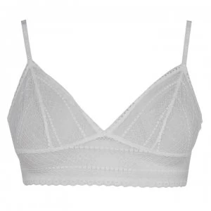 Image of DKNY Tab Top Lace Bralette - White