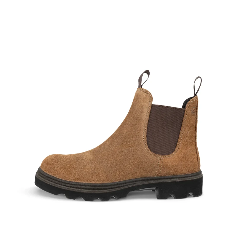 Image of Ecco Grainer Suede Womens Ankle Boots - Cocoa Brown - Size:UK 4.5