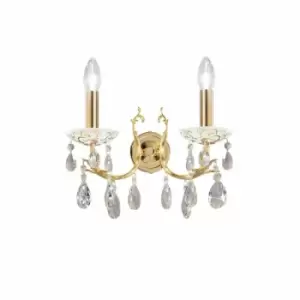 Image of Kolarz Victoria 2 Candle Wall Lamp 2 Light 24 Carat Gold