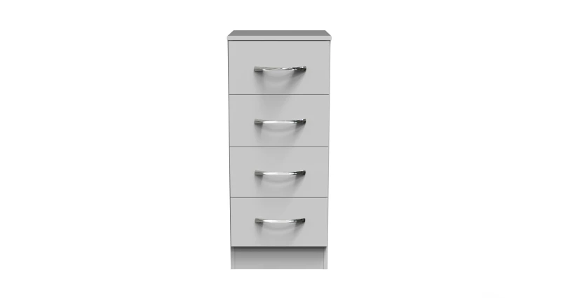 Image of Ready Assembled 2 U Hampshire 4 Drawer Tall Bedside (Ready Assembled) in White White Unisex