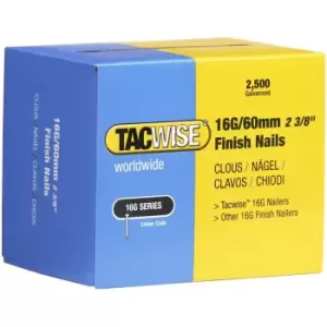 Image of Tacwise - 0300 Type 160 (16G) / 60 mm Galvanised Finish Nails, Pack of 2,500 - Silver