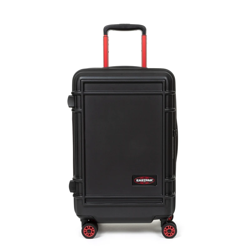 Image of Eastpak Cabin Trolley Spinner Suitcase - Resist'r Zip Cabin Trolley Spinner Suitcase - Resist'r Zip - 55(h) x35(w) x 23(d) cm - Black - Ek0a5bmf008 Bl