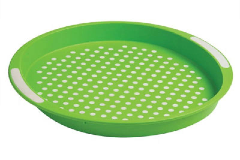 Image of Premier Housewares Anti Slip Round Serving Tray Green
