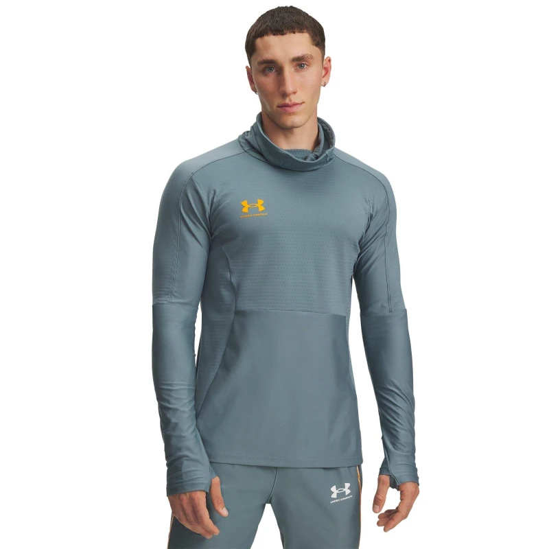 Image of Under Armour Mens Challenger Pro Long-Sleeve Baselayer Top Jasper Blue male S