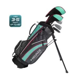 Image of Head Juniors Age 3-5 Teal/Grey Complete Golf Set