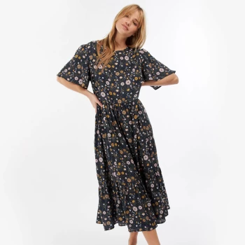 Image of Barbour Womens Betony Dress - Navy Print - UK 12
