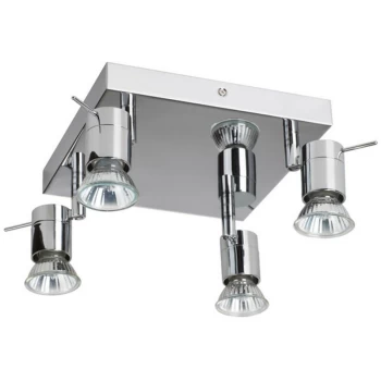 Image of Linea Verdace Lighting - Linea Verdace Penna 4 Light Spotlight Clusters Chrome