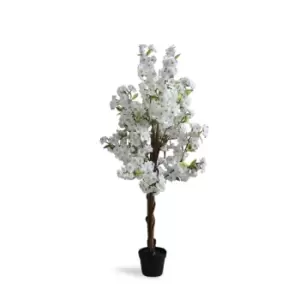 Image of 120cm Artificial White Cherry Blossom Tree