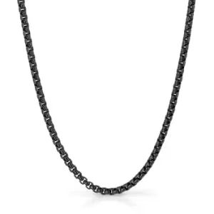 Image of Fred Bennett Stainless Steel Black IP Box Chain Necklace