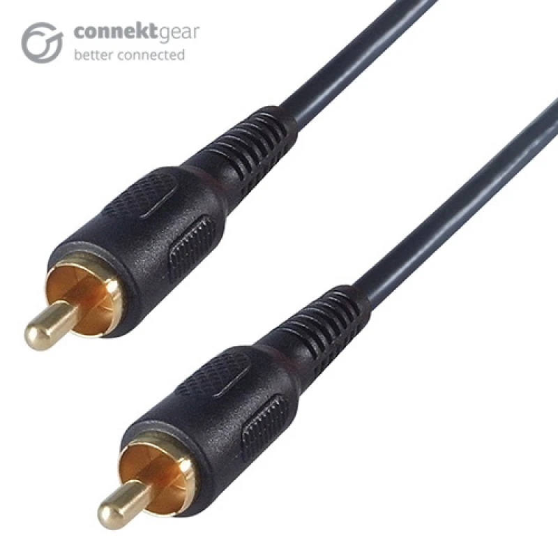 Image of connektgear 2m RCA/Phono Audio/Video Cable - Male to Male - Gold Conne